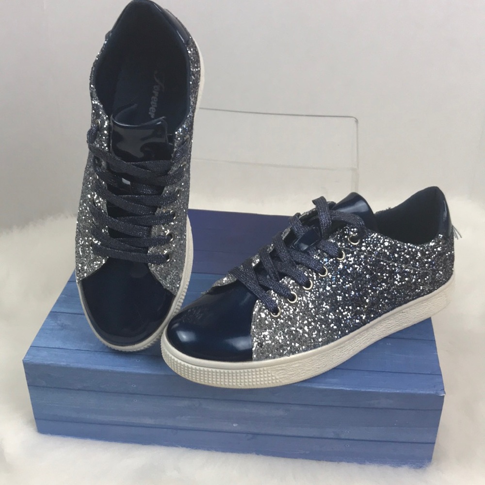 Metallic glitter sneakers